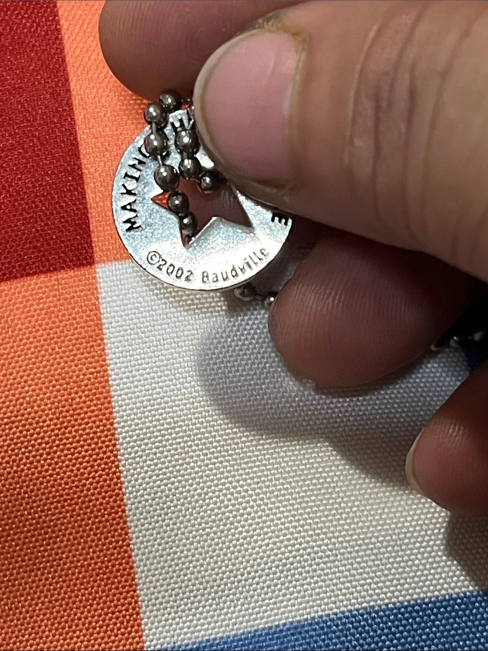 Wounded Warrior Project 2021 Gray Key & Card Holder with Ball Chain